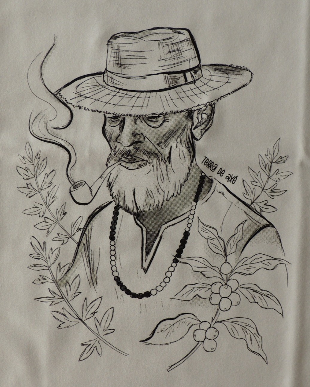 Camiseta Baby Look Preto Velho - Coleção Ponto Firmado