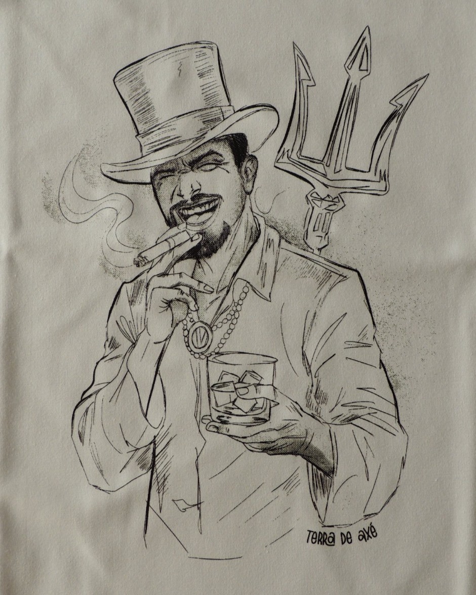 Camiseta Baby Look Exu - Coleção Ponto Firmado