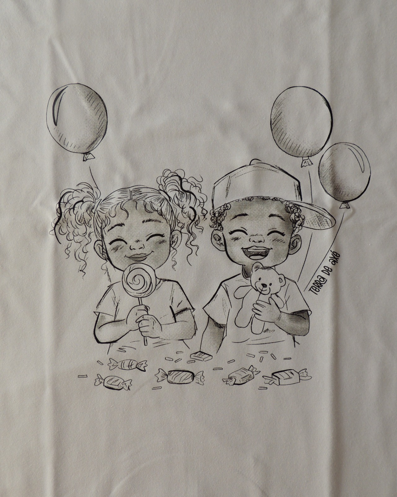 Camiseta Oversized Erês - Coleção Ponto Firmado