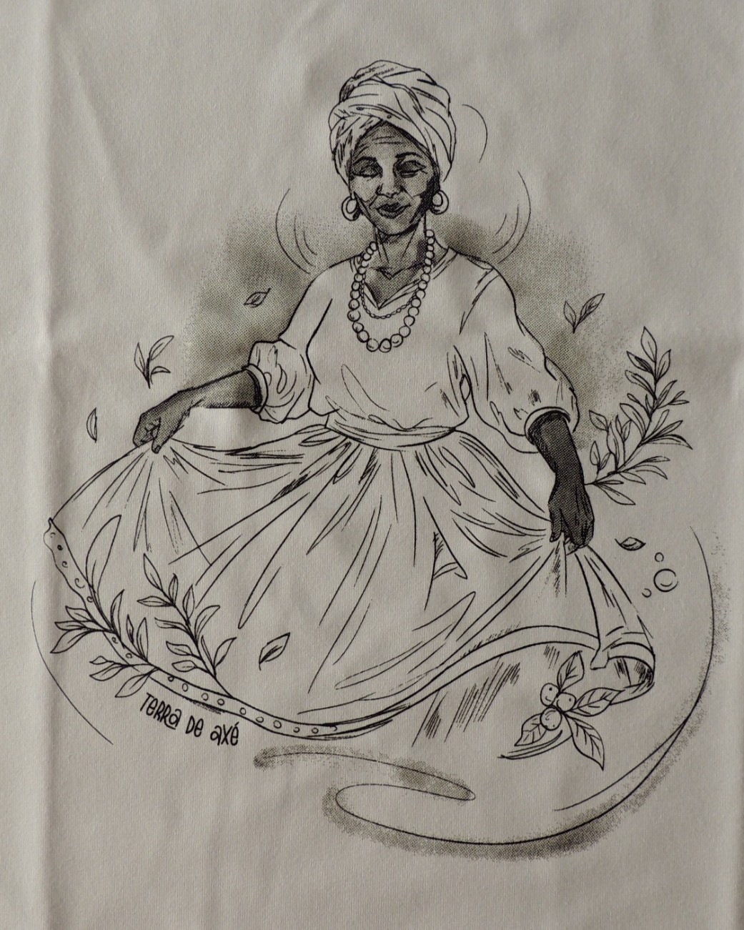 Camiseta Baby Look Baiana - Coleção Ponto Firmado - Costas